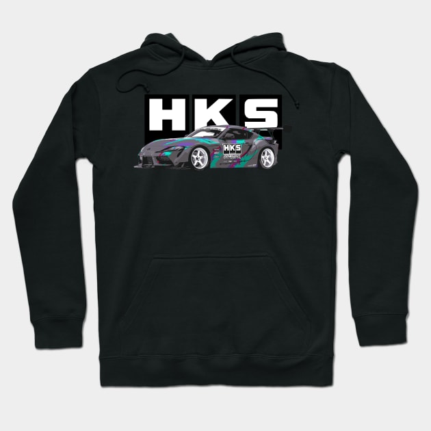 HKS hyper Max A90 Supra Hoodie by cowtown_cowboy